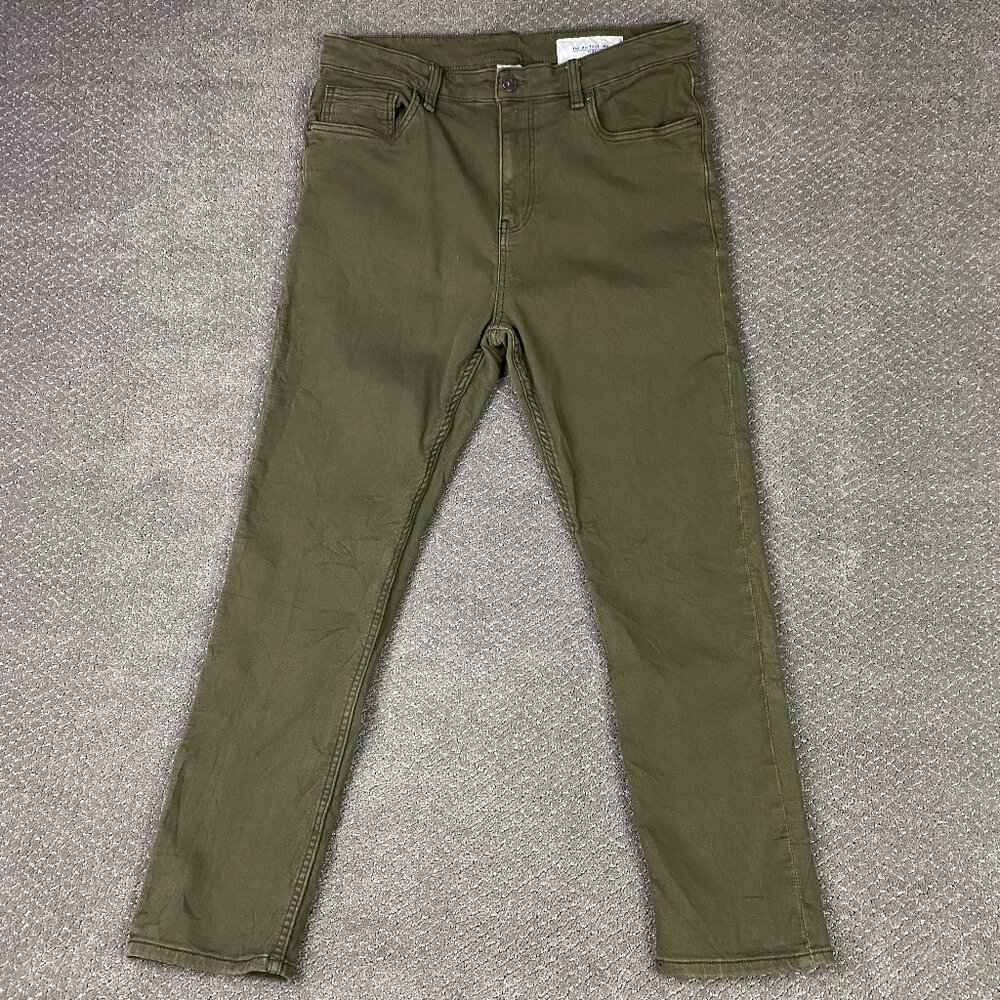 The Perfect Jean NYC Denkhaki Pants Slim Thick Men's 35 x 30 Fits 35 x 29 Green